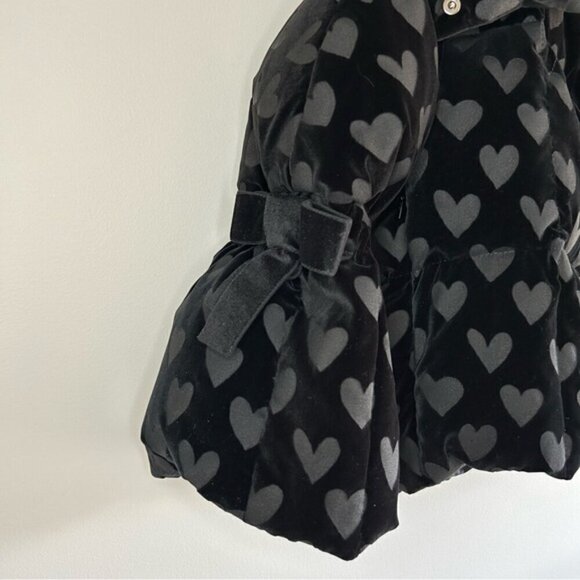 FENDI Down-filled Heart-motif Velvet Jacket In Black size 40 - Picture 14 of 15